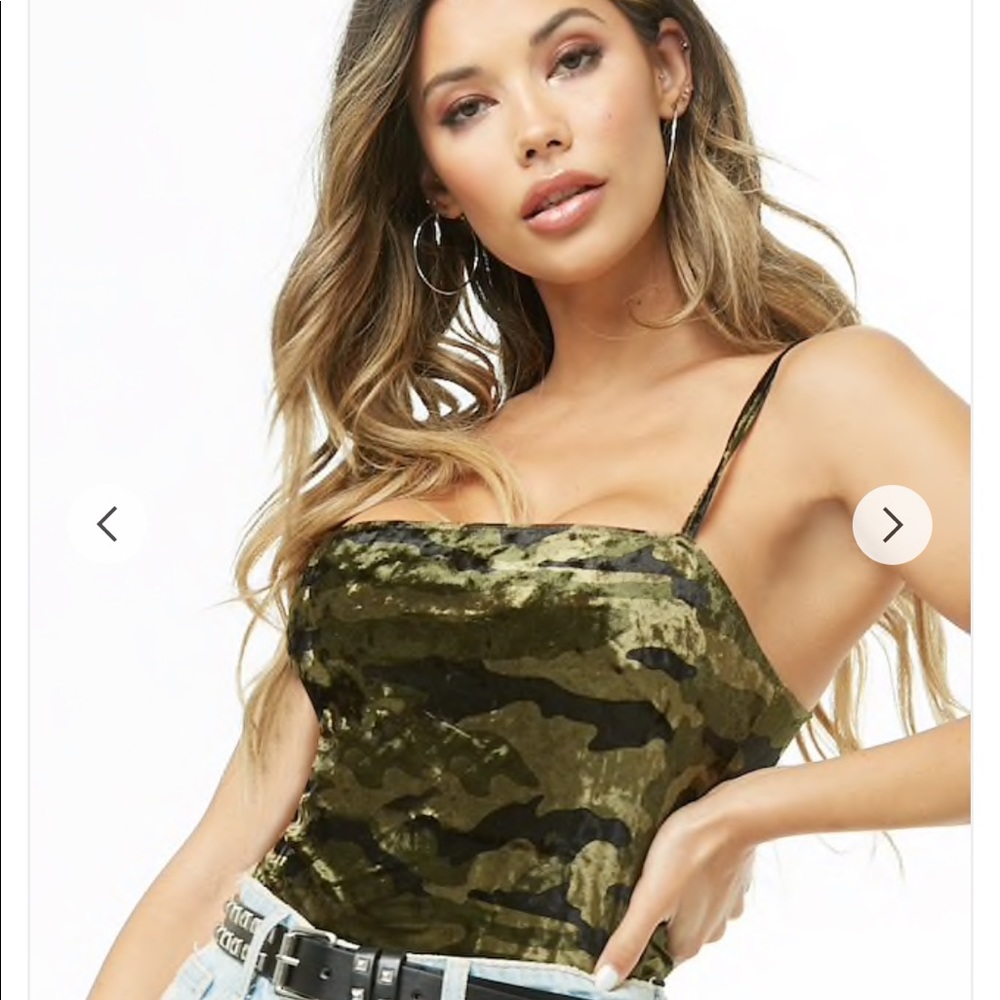 ‼️BOGO‼️Crushed Velvet Camo Bodysuit